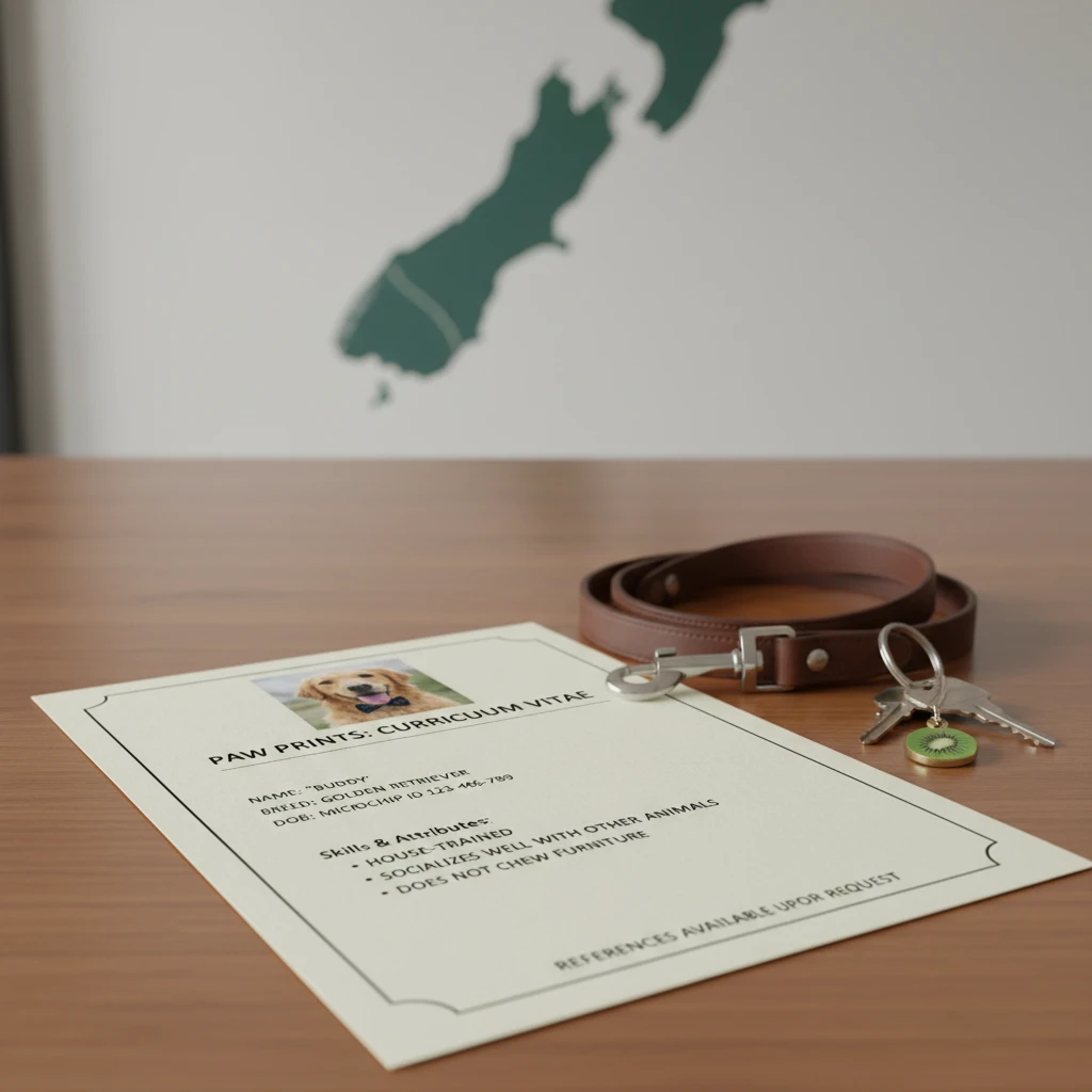 Pet CV and rental keys for dog adoption