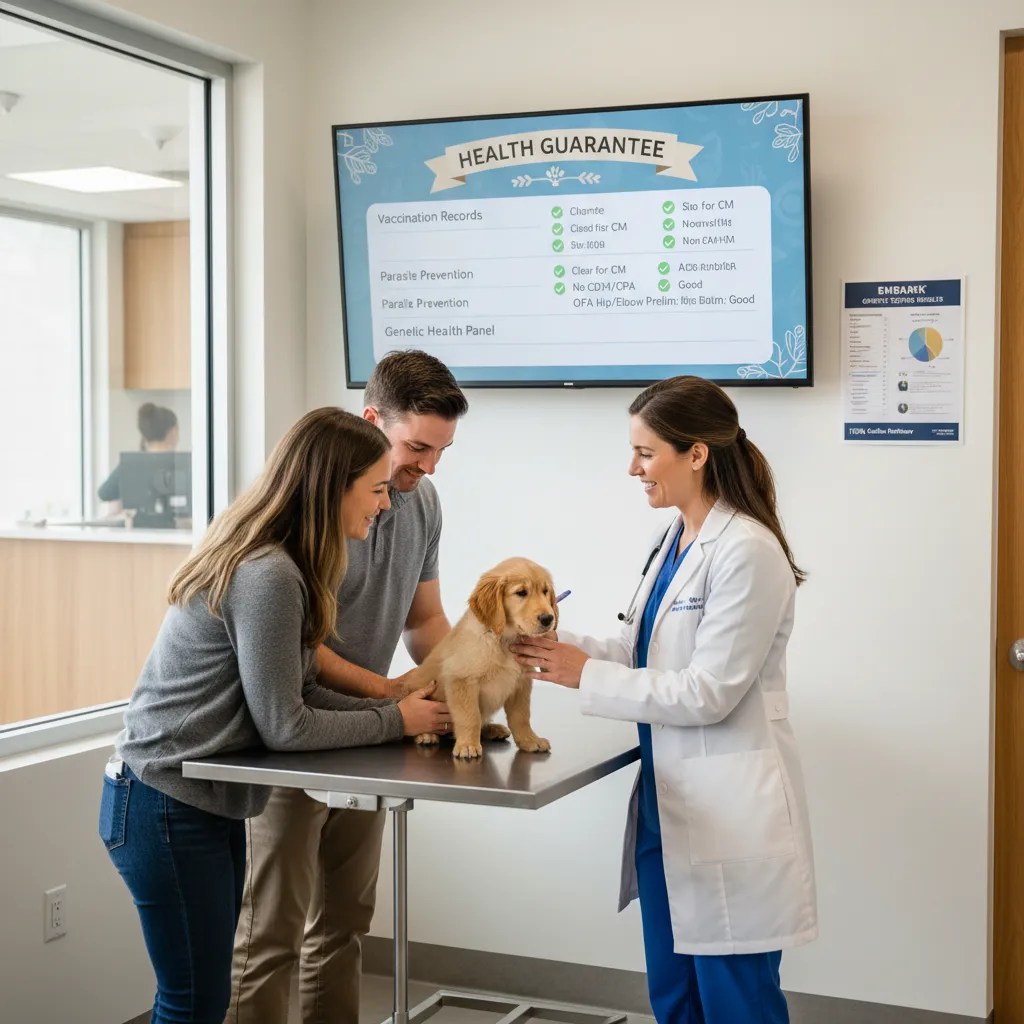 Veterinarian conducting a health check on a puppy