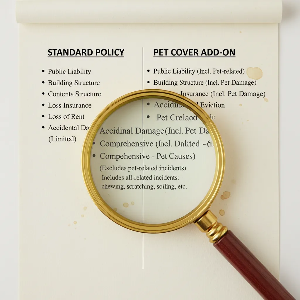 Comparing landlord insurance policy clauses for pet damage
