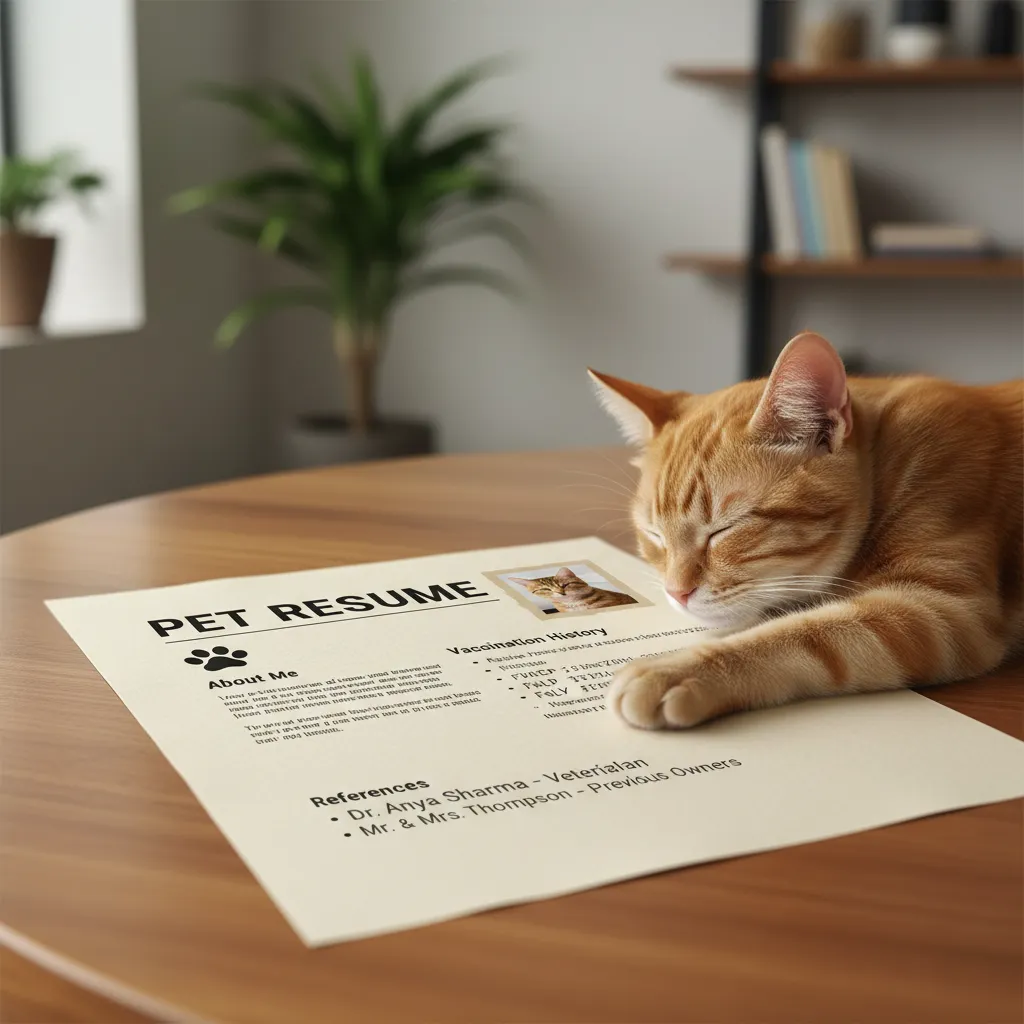 Pet Resume document example for rental applications