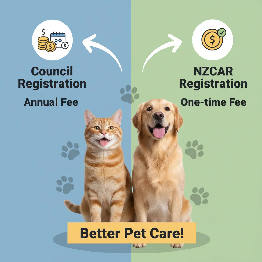 Comparison of annual council fees versus one-time NZCAR registration cost