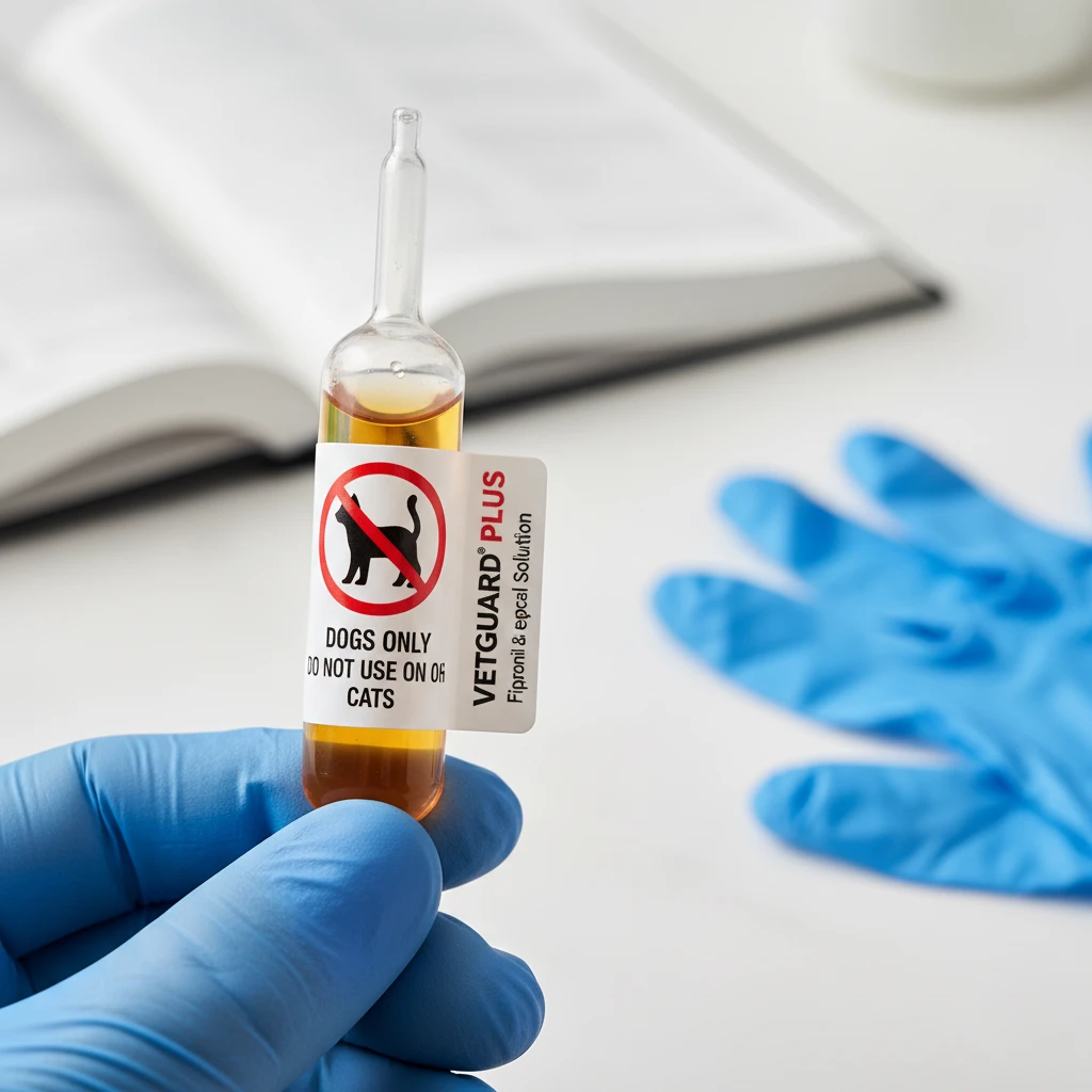 Warning symbol regarding permethrin toxicity in cats