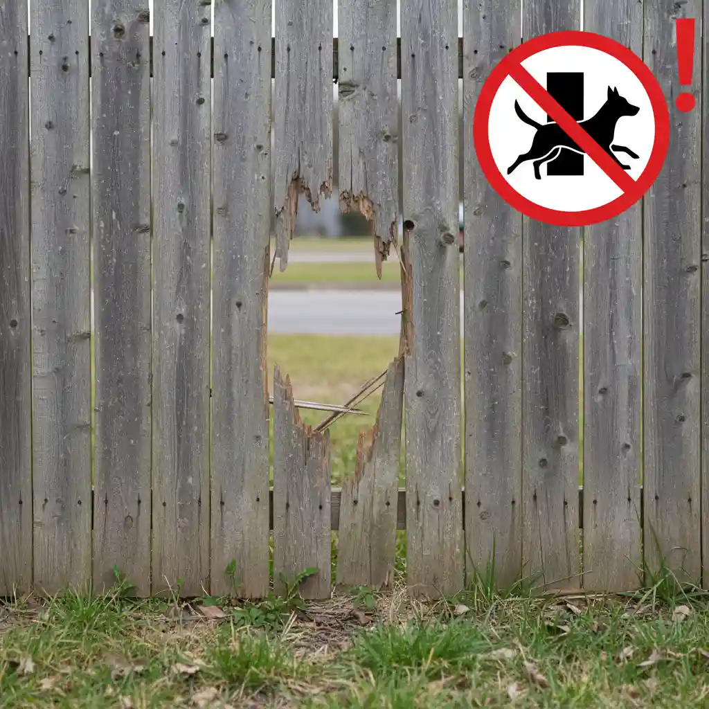 Unsafe fencing red flag for pet adoption