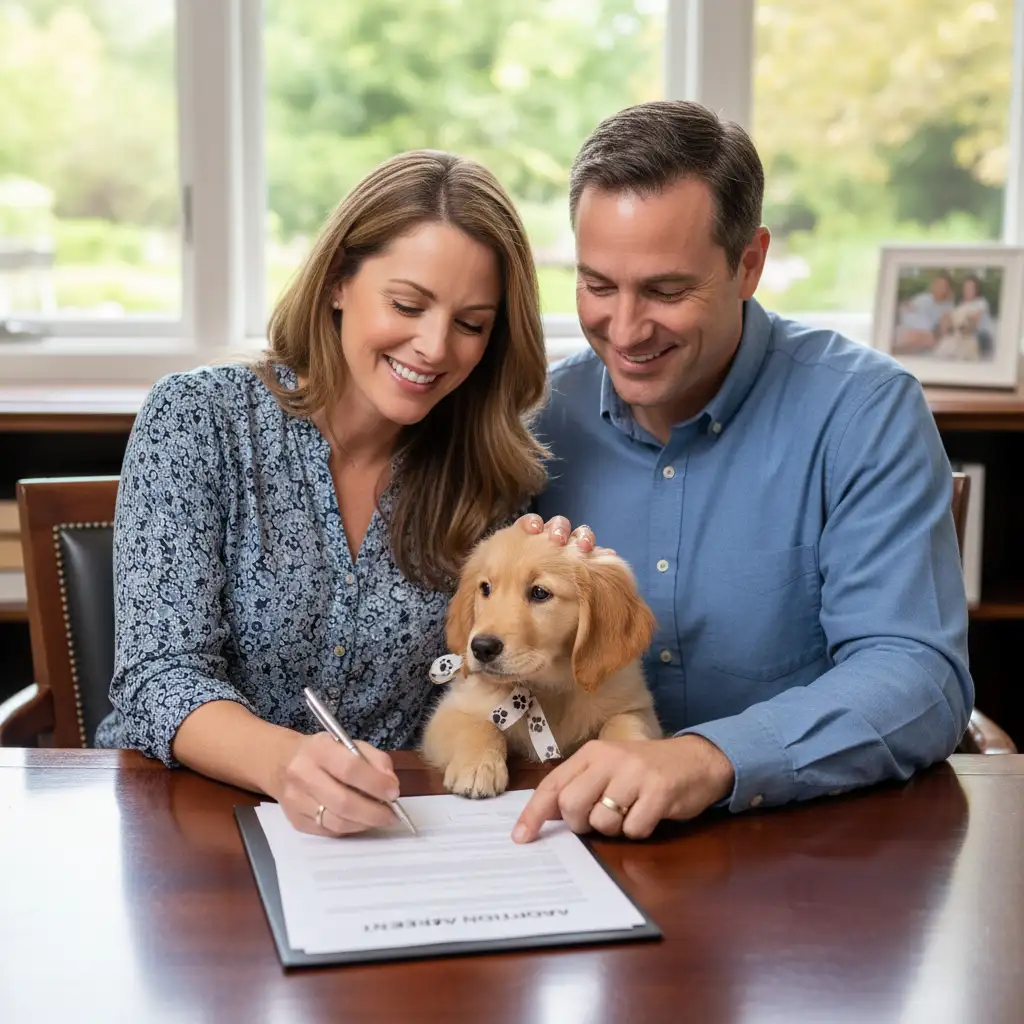 Couple adopting a dog in Invercargill
