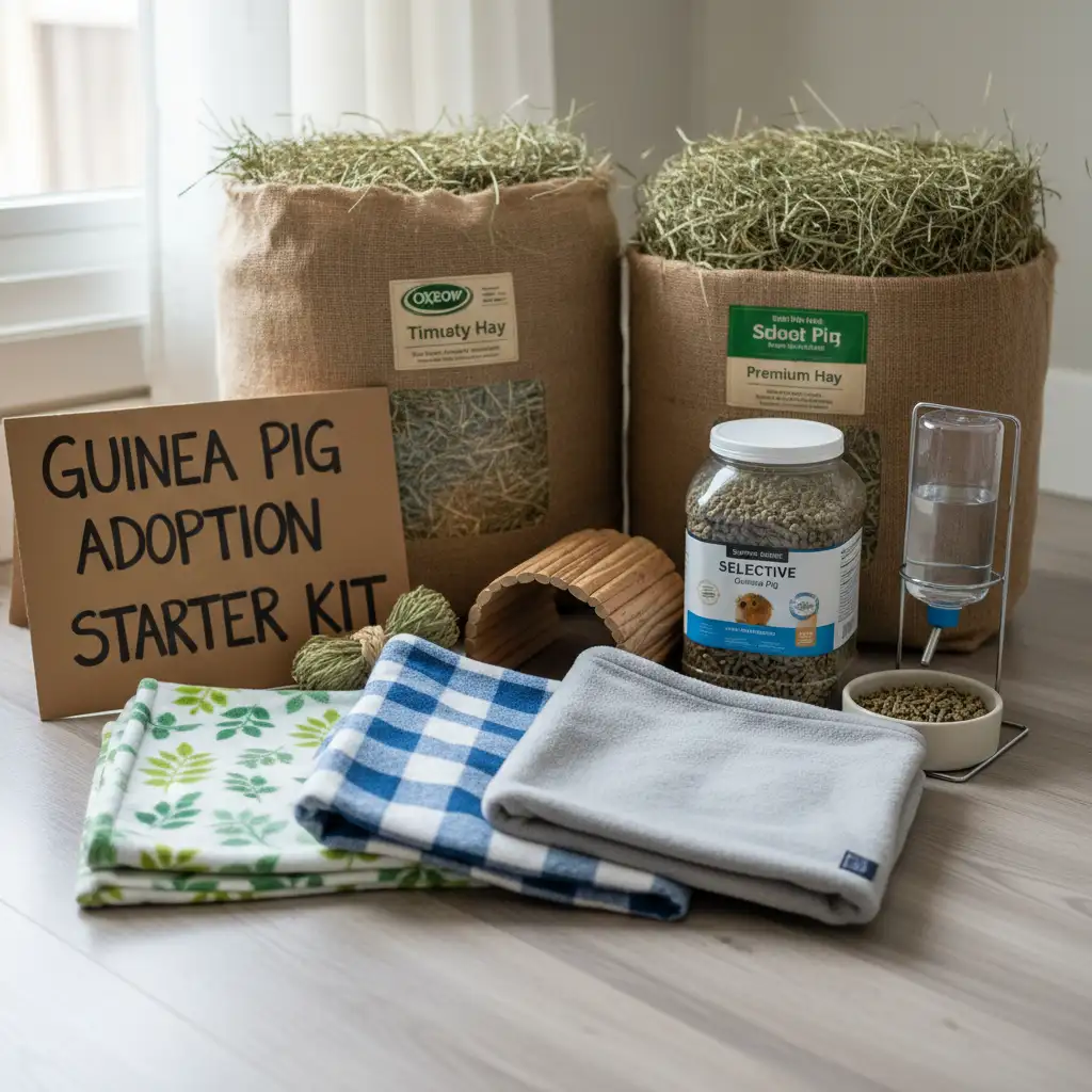 Guinea pig care supplies and donation items