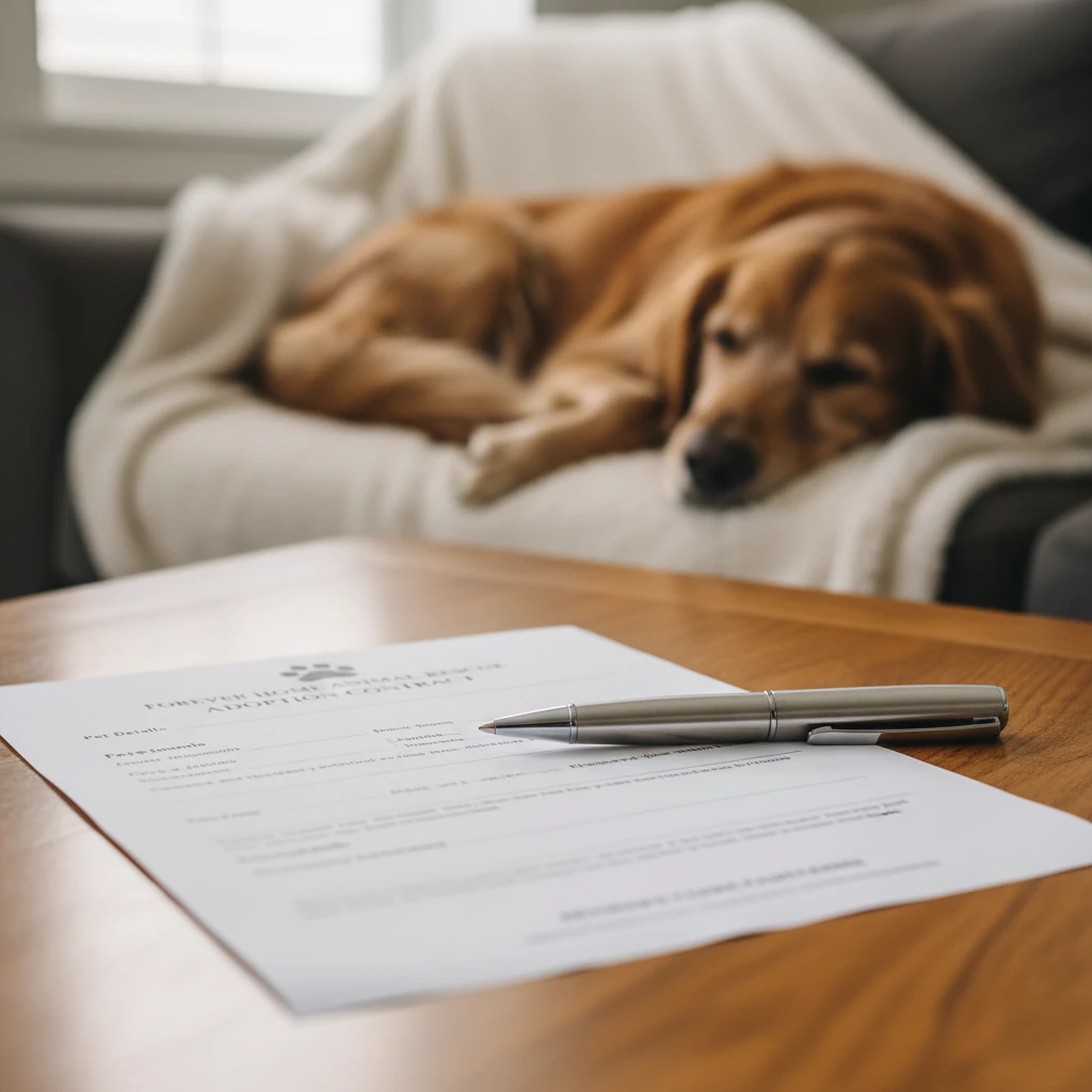 Signing a pet rehoming agreement in New Zealand