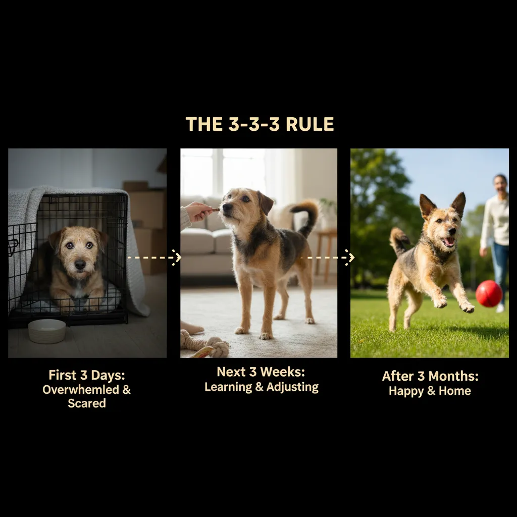 The 3-3-3 Rule timeline for rescue dogs
