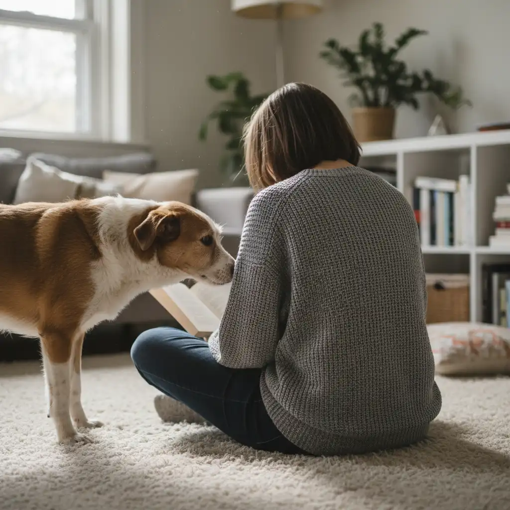 Passive bonding with a new rescue dog