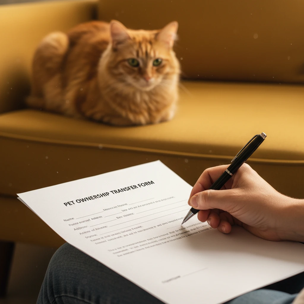 Signing legal documents for pet rehoming in NZ