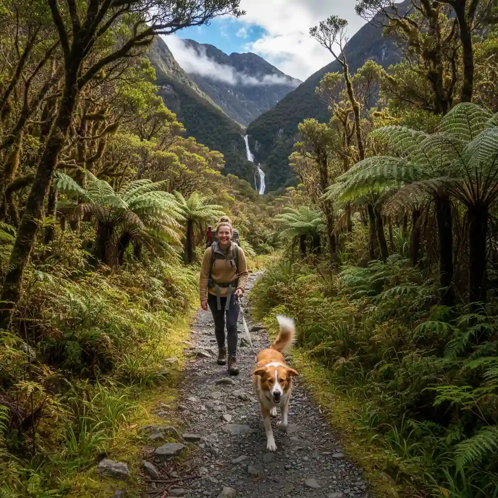 Decompression walk or Sniffari in New Zealand bush