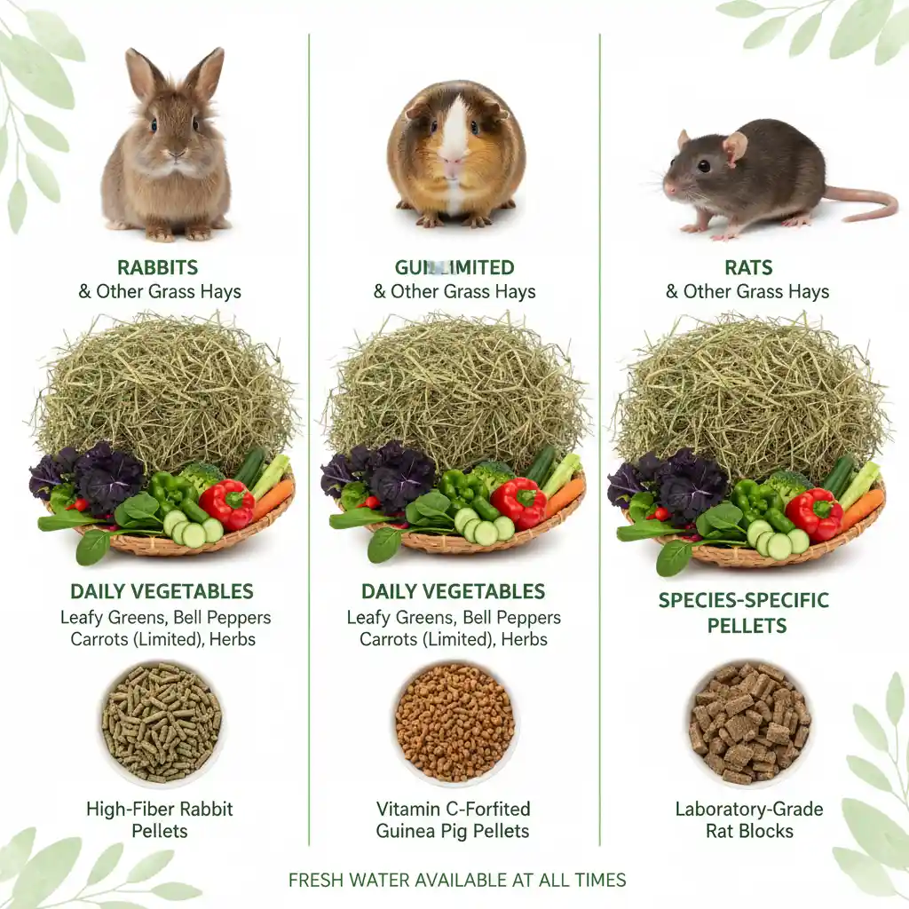 Infographic on essential diets for small animals in New Zealand