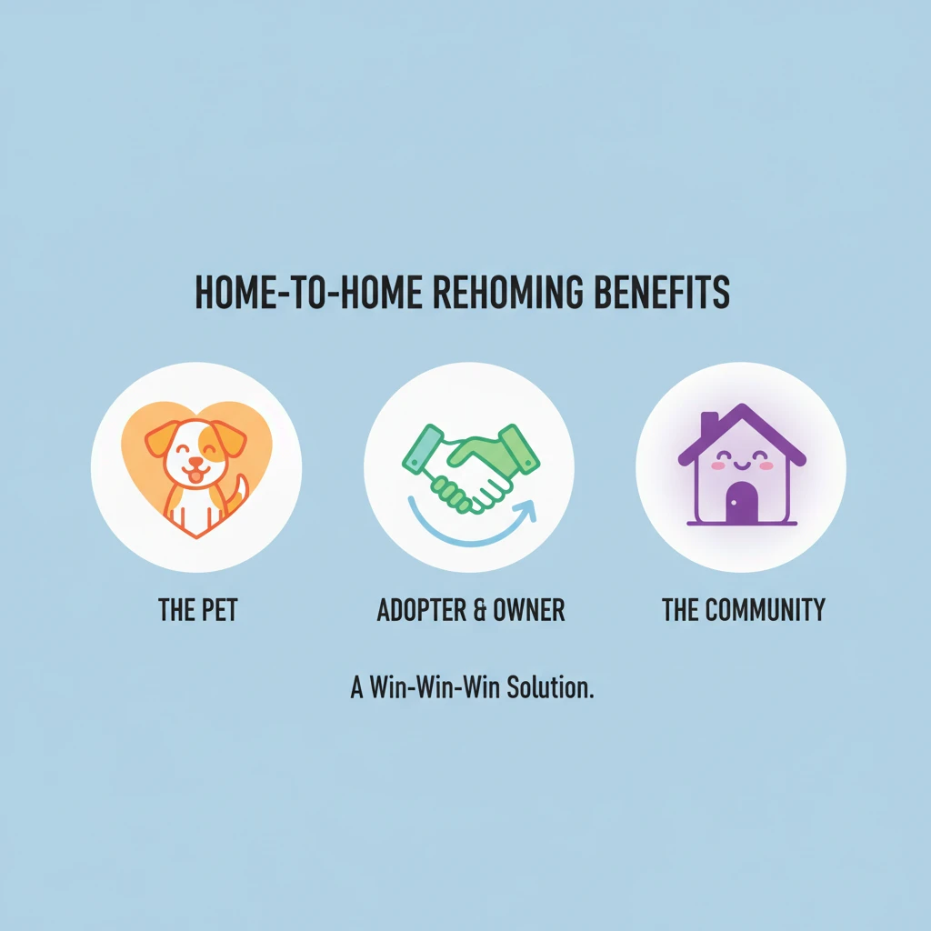 Benefits of home-to-home rehoming for pets, owners, and adopters
