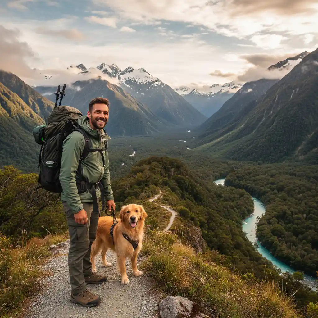 Collage of different NZ lifestyles matched with appropriate pets