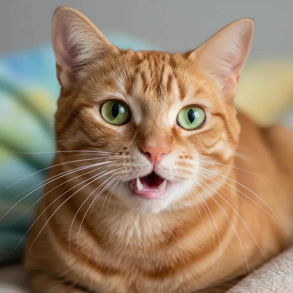 Healthy cat showing signs of good preventative care