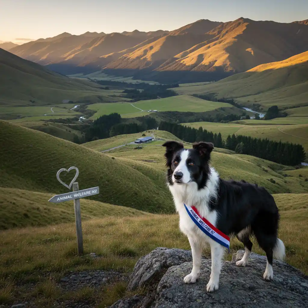 A healthy border collie representing NZ animal welfare standards