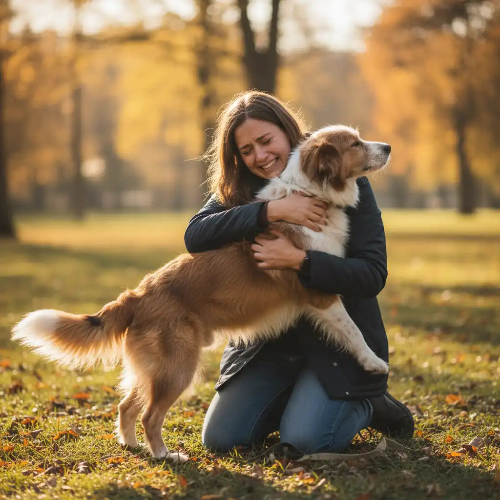 Owner reunited with lost dog