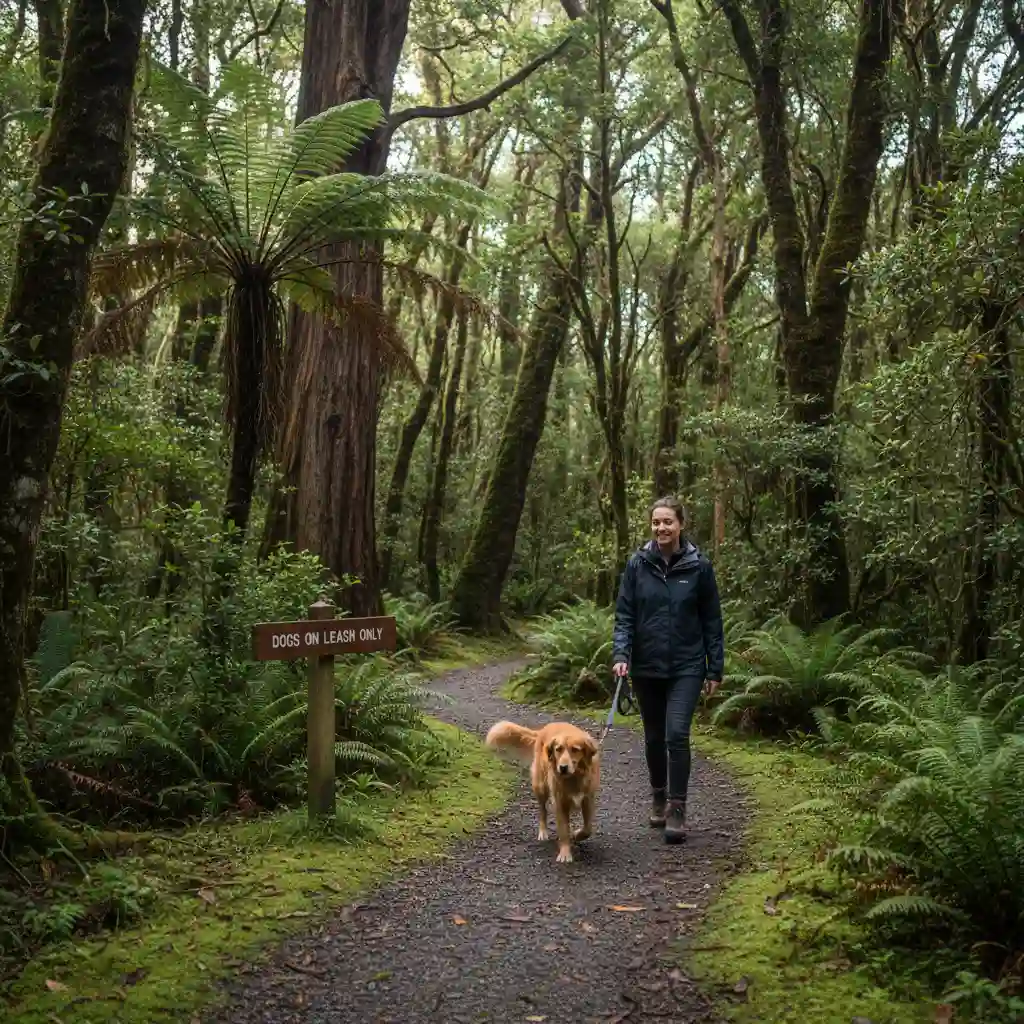 Responsible dog walking in New Zealand nature