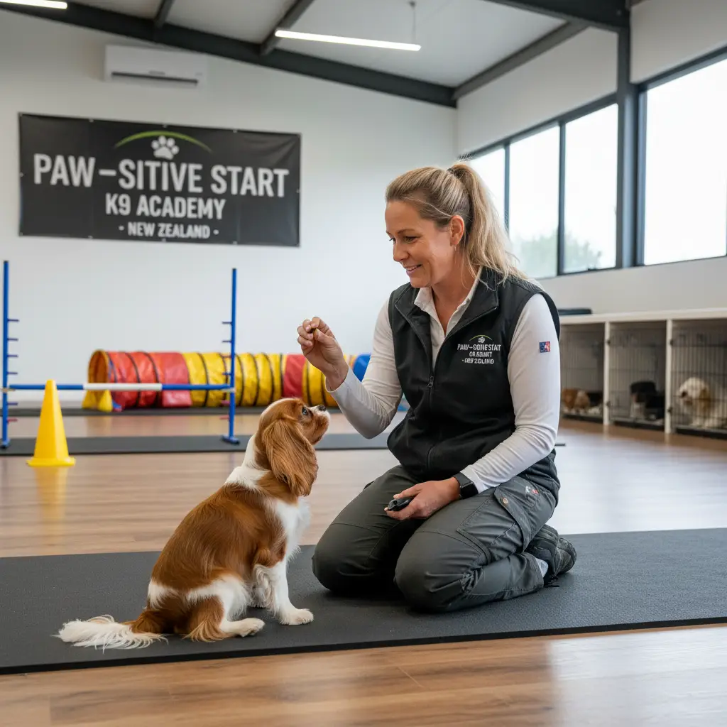 Certified dog trainer using positive reinforcement in New Zealand