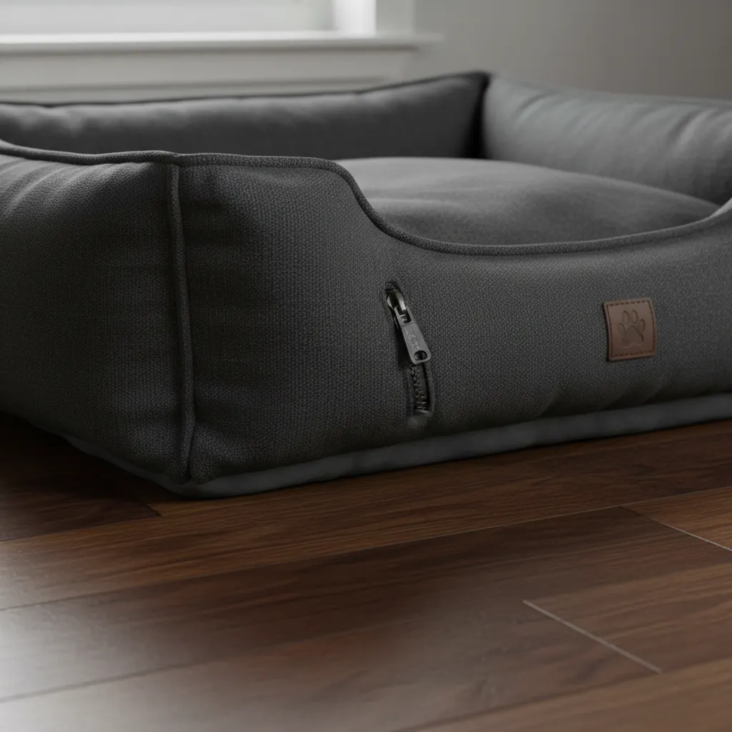 A durable, chew-resistant pet bed designed for longevity.