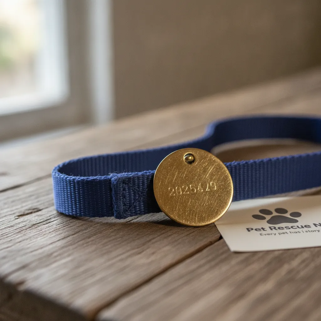 Dog leash and local council registration tag